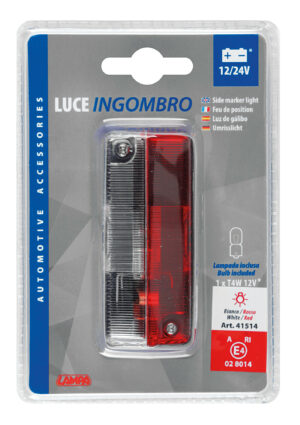 Luce ingombro, 12/24V - Bianco/Rosso - immagine 4