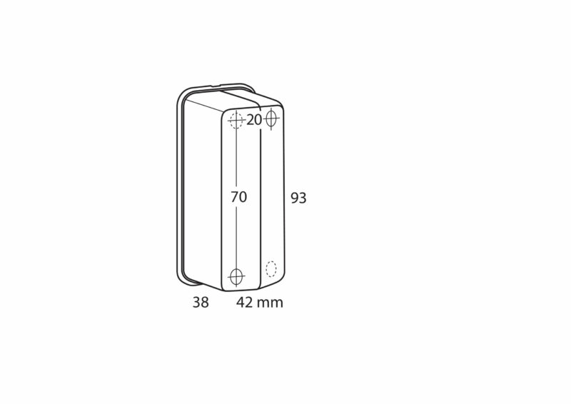 Luce ingombro, 12/24V - Bianco/Rosso - immagine 3