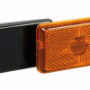 Luce ingombro con catarifrangente e staffa, 12/24V - Arancio