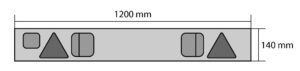 Barra per segnaletica posteriore 12V - 120x14 cm - immagine 5