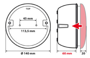 Scocca per fanali rotondi posteriori a Led - immagine 2