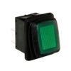 Interruttore impermeabile con spia a Led - 12/24V - Verde