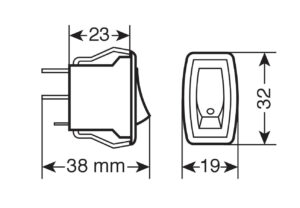 Micro interruttore con spia a Led - 12/24V - Verde - immagine 2