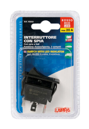Interruttore con spia a Led - 12/24V - 20A - immagine 3