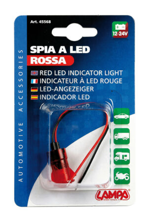 Spia a Led rosso - 12/24V - 20A - immagine 3
