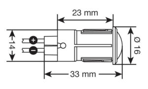 Spia a Led rosso - 12/24V - 20A - immagine 2