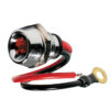 Spia a Led, in ottone cromato - 12/24V - Rosso - 15A