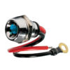 Spia a Led, in ottone cromato - 12/24V - Blu - 15A