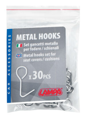 Set gancetti metallo per fodere/schienali - 30 pz - immagine 3