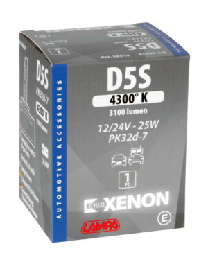 Lampada HID Xenon 4.300°K - D5S - 25W - PK32d-7 - 1 pz - Scatola - immagine 2