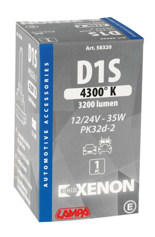 Lampada HID Xenon 4.300°K - D1S - 35W - PK32d-2 - 1 pz - Scatola - immagine 4