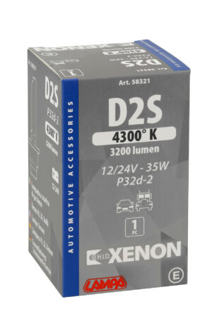 Lampada HID Xenon 4.300°K - D2S - 35W - P32d-2 - 1 pz - Scatola - immagine 4