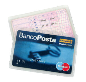 Custodia morbida trasparente per documenti formato tessera, set 2 pz