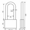 Standard, lucchetto in ottone - 50 mm XL