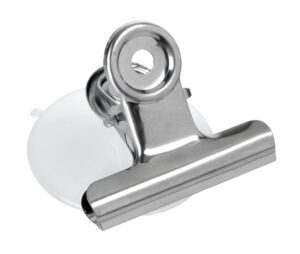 Set 2 clips in metallo con ventosa - S - 50 mm