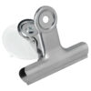 Set 2 clips in metallo con ventosa - L - 75 mm