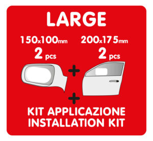 Clear-View, set 4 pellicole adesive con nano-tecnologia idrofobica - L - 150x100 mm - immagine 5