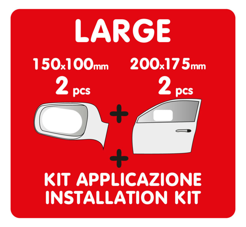 Clear-View, set 4 pellicole adesive con nano-tecnologia idrofobica - L - 150x100 mm - immagine 5