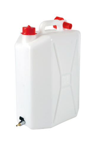 Tanica in polietilene con rubinetto in metallo - 15 L - Verticale