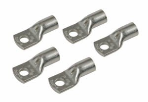Set 5 pz capicorda da graffare in rame stagnato - sezione 50 mm² - foro 8 mm