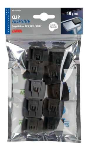 Clip adesiva compatibile con Telepass Slim - Set 10 pz - immagine 3