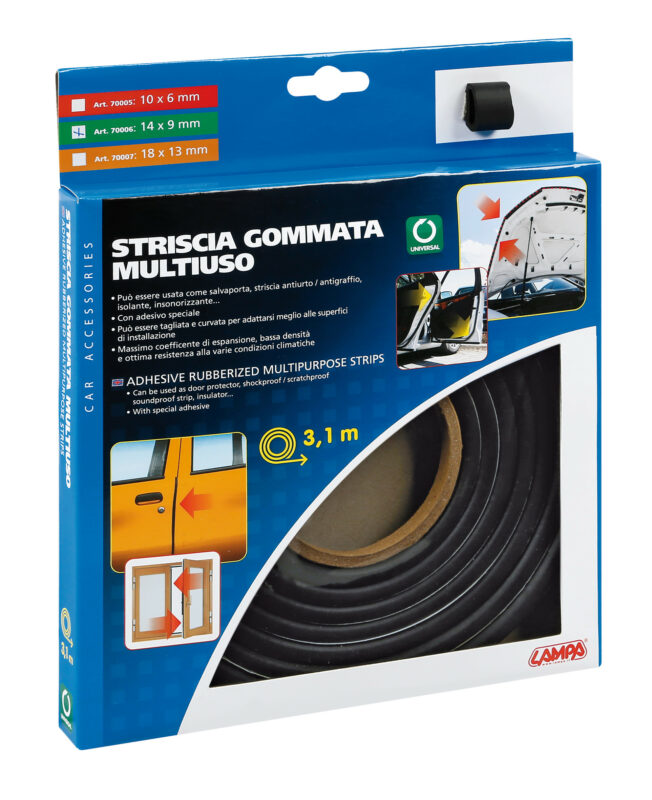 Striscia gommata multiuso - 310 cm - 14x9 mm - immagine 2