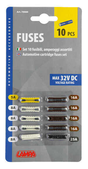 Set 10 fusibili assortiti, 12/32V - immagine 3