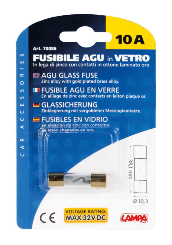 Fusibile AGU in vetro, 12/32V - 10A - immagine 3