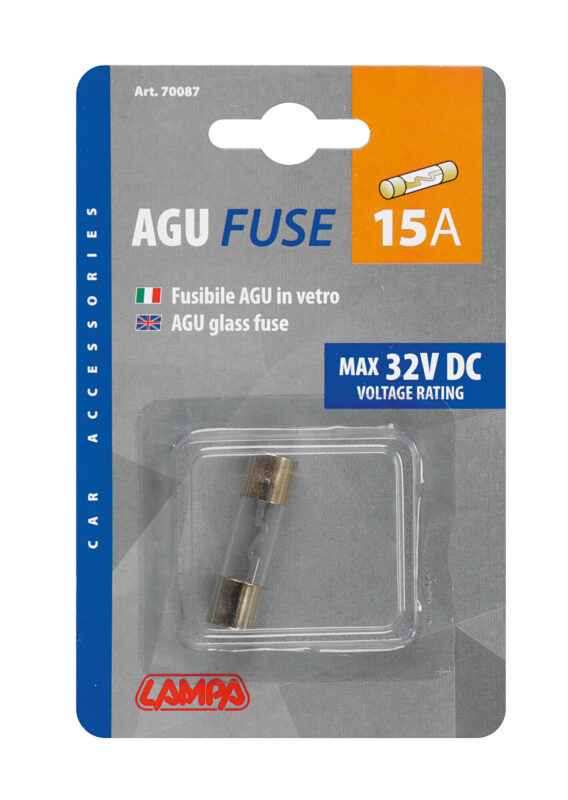 Fusibile AGU in vetro, 12/32V - 15A - immagine 2