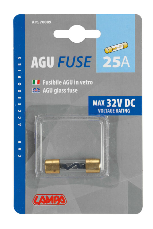 Fusibile AGU in vetro, 12/32V - 25A - immagine 2