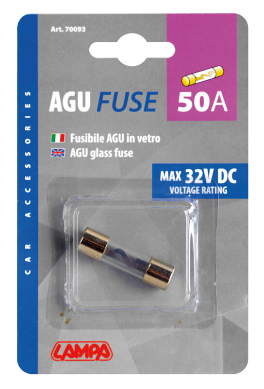 Fusibile AGU in vetro, 12/32V - 50A - immagine 2