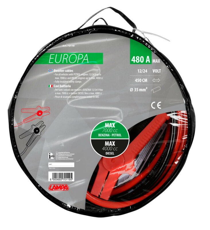 Cavi Batteria Europa - 450 cm - 480 A - 35 mm² - immagine 2