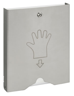 Dispenser in acciaio inox con serratura per guanti monouso - immagine 3