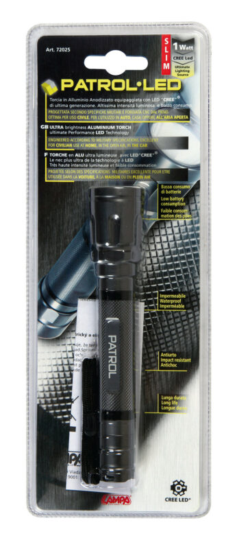 Patrol-Led, torcia a Led in alluminio - Slim - 1W - immagine 3