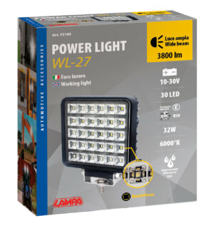 WL-27, faro ausiliario a 30 Led - 10/30V - Bianco - immagine 5
