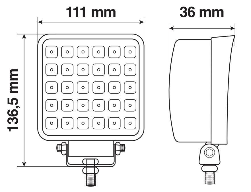 WL-27, faro ausiliario a 30 Led - 10/30V - Bianco - immagine 4