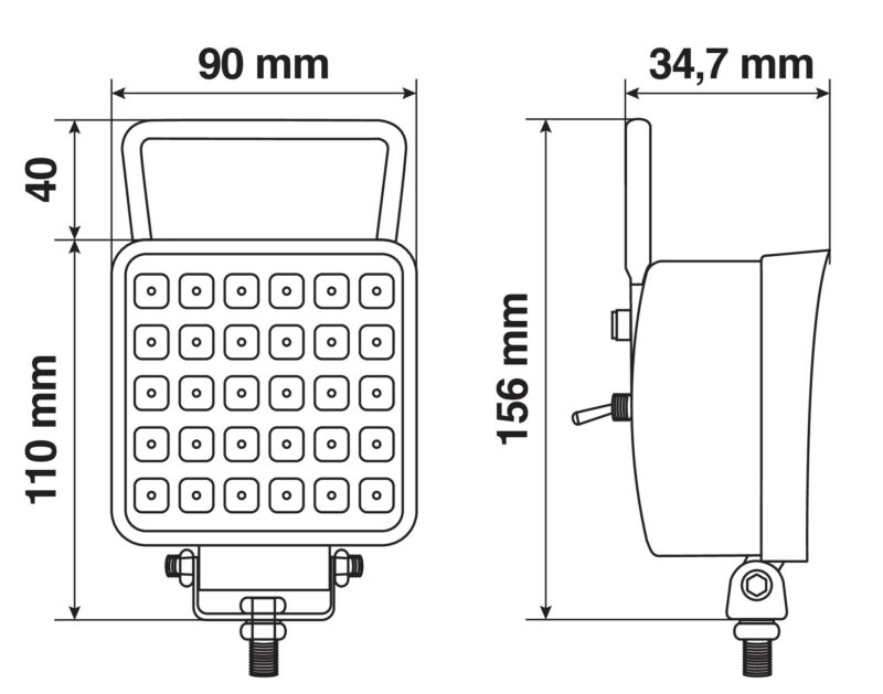 WL-28, faro ausiliario a 16 Led - 10/30V - Bianco - immagine 4