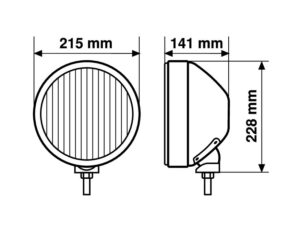Maxtel, faro fendinebbia rotondo - Bianco - immagine 3