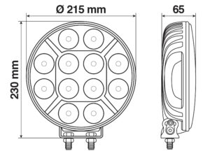 Orion, proiettore supplementare a 12 Led - 9/36V - Ø 215 mm - Cromo - immagine 3