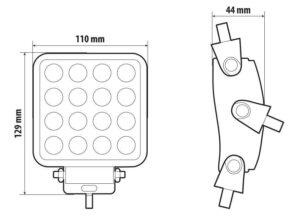 WL-26, faro ausiliario a 16 Led - 10/30V - Bianco - immagine 3