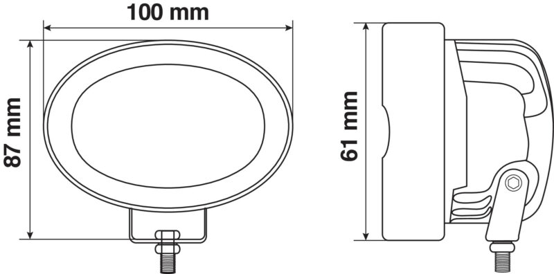 WL-23, faro lineare di segnalazione - 10/80V - Luce blu - immagine 3