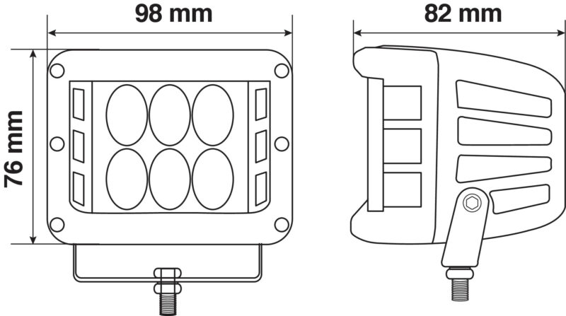 WL-24, faro ausiliario a 12 Led - 9/32V - Bianco - immagine 4
