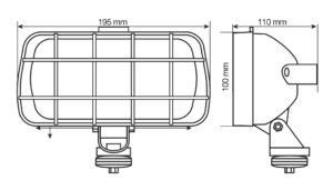 WB-2, faro da lavoro alogeno rettangolare, 12/24V - immagine 3