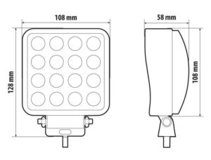 WL-25, faro ausiliario a 16 Led - 9/32V - Bianco - immagine 4