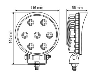WL-1, faro ausiliario a 7 Led - 10/30V - Bianco - immagine 3