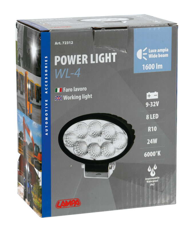 WL-4, faro ausiliario a 8 Led - 10/30V - Bianco - immagine 4