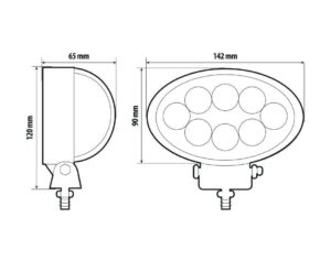 WL-4, faro ausiliario a 8 Led - 10/30V - Bianco - immagine 3