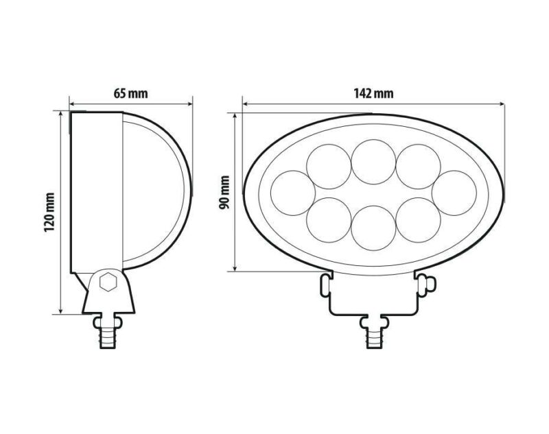 WL-4, faro ausiliario a 8 Led - 10/30V - Bianco - immagine 3