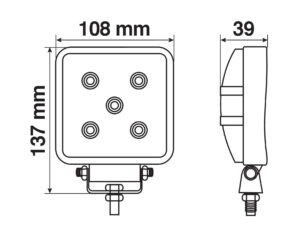 WL-15, faro ausiliario a 5 Led - 10-30V - Bianco - immagine 3