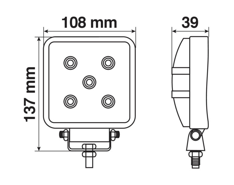 WL-15, faro ausiliario a 5 Led - 10-30V - Bianco - immagine 3